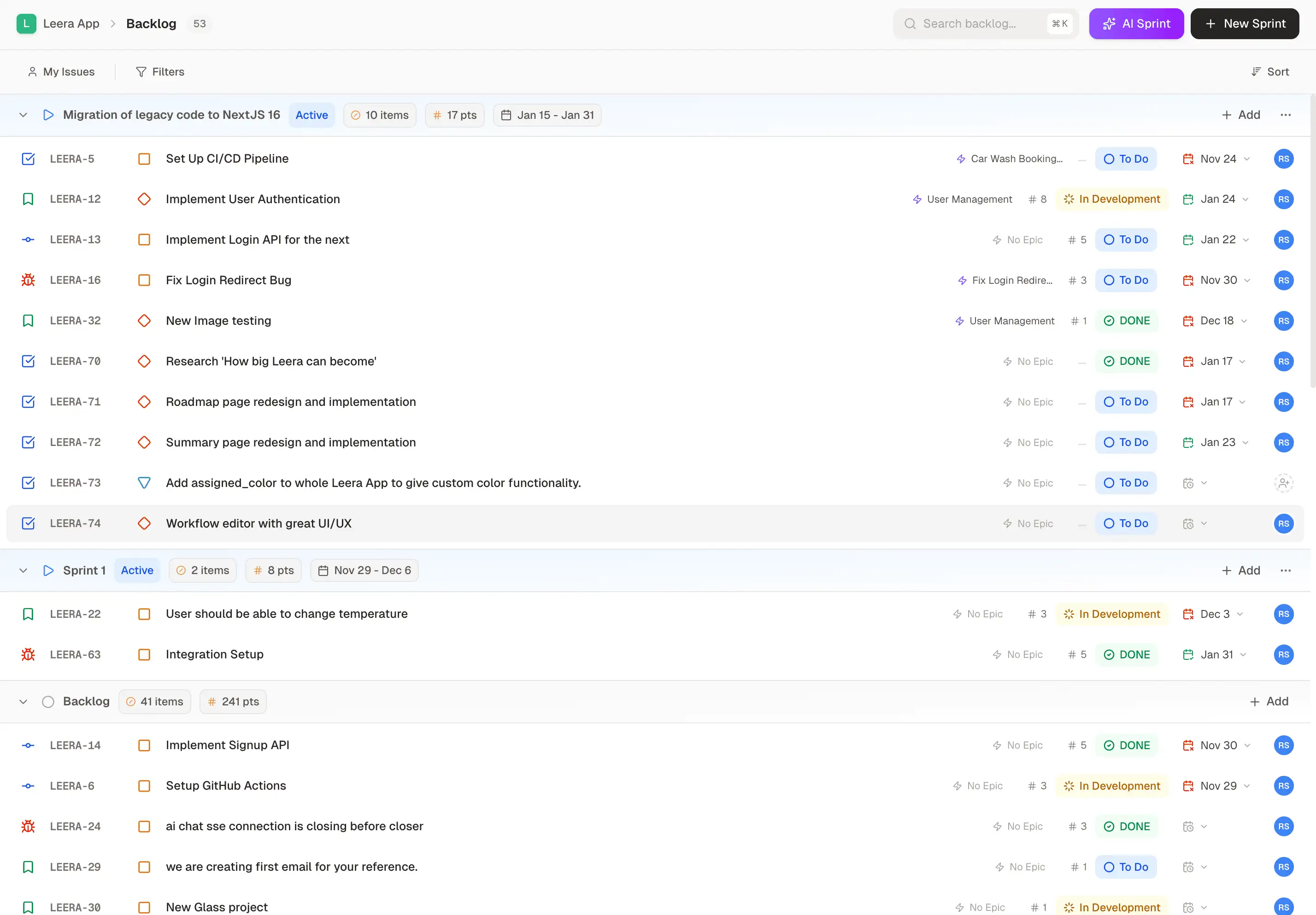 Sprint planning, simplified
